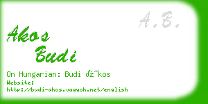 akos budi business card